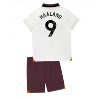 Manchester City Erling Haaland #9 Fotballklær Bortedraktsett Barn 2023-24 Kortermet (+ korte bukser)